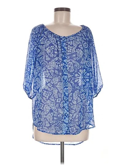 Pre-owned Cabi 3/4 Sleeve Blouse In Blue