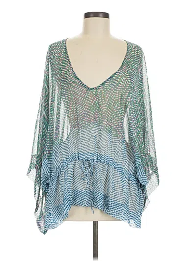 Pre-owned Cabi 3/4 Sleeve Blouse In Blue