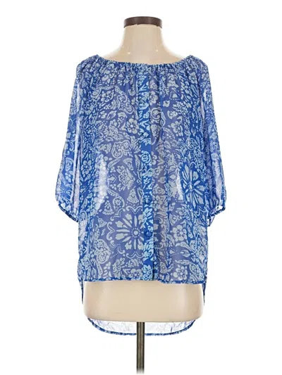 Pre-owned Cabi 3/4 Sleeve Blouse In Blue