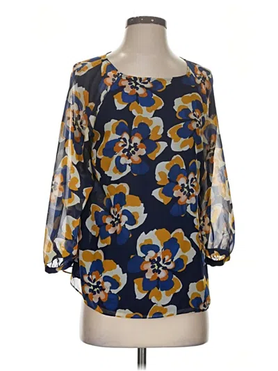 Pre-owned Cabi 3/4 Sleeve Blouse In Blue