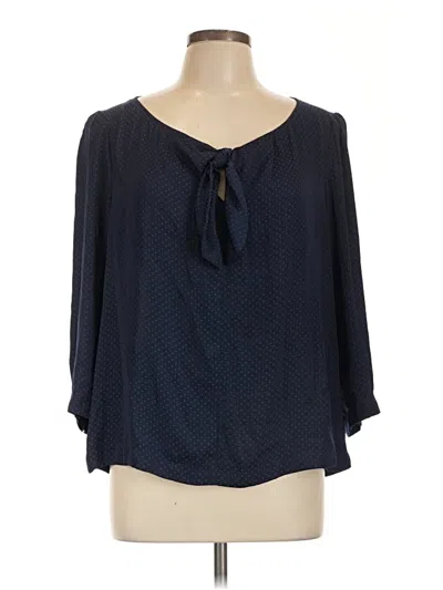 Pre-owned Cabi 3/4 Sleeve Blouse In Blue