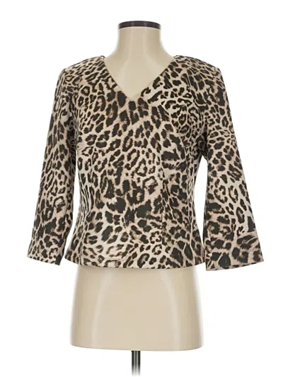 Pre-owned Cabi 3/4 Sleeve Blouse In Brown