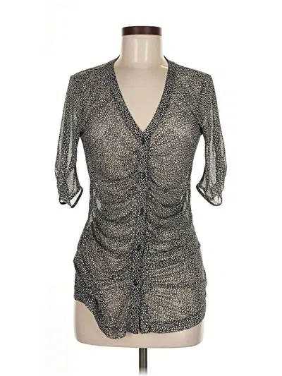 Pre-owned Cabi 3/4 Sleeve Blouse In Gray