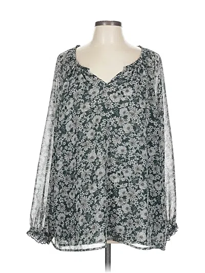 Pre-owned Cabi 3/4 Sleeve Blouse In Gray