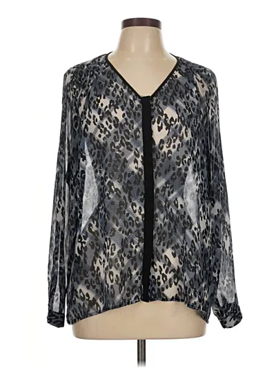 Pre-owned Cabi 3/4 Sleeve Blouse In Gray