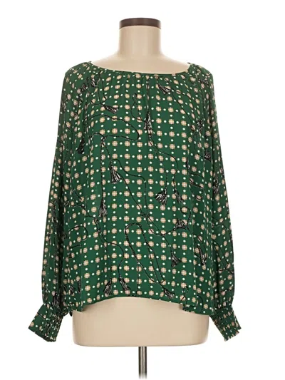 Pre-owned Cabi 3/4 Sleeve Blouse In Green