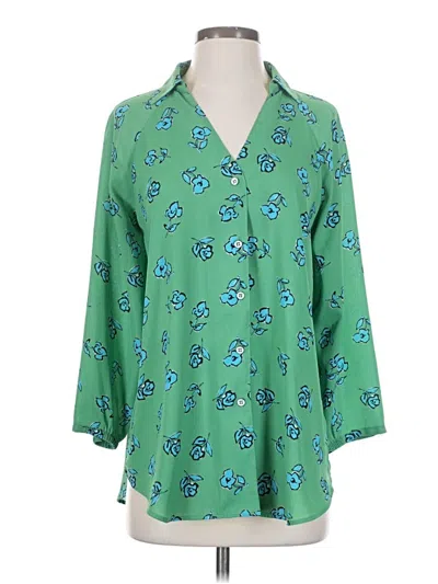 Pre-owned Cabi 3/4 Sleeve Blouse In Green