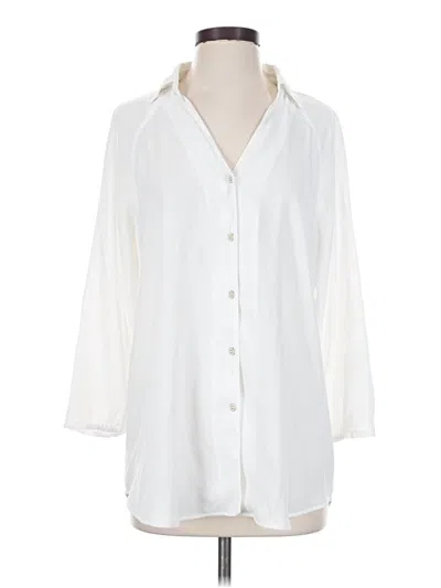 Pre-owned Cabi 3/4 Sleeve Blouse In Ivory