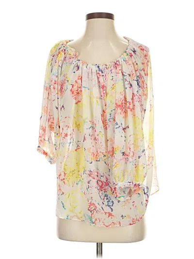 Pre-owned Cabi 3/4 Sleeve Blouse In Ivory