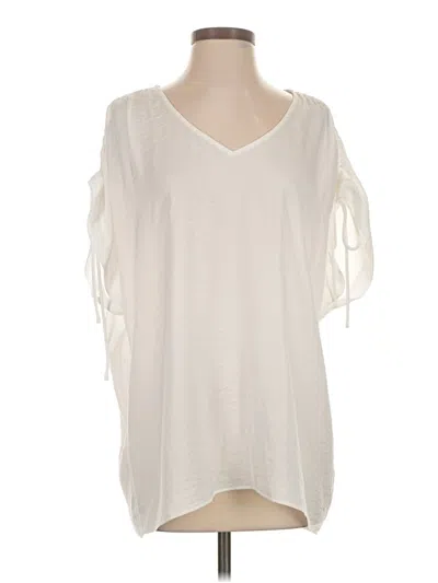Pre-owned Cabi 3/4 Sleeve Blouse In Ivory