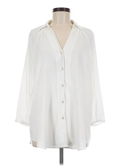 Pre-owned Cabi 3/4 Sleeve Blouse In Ivory