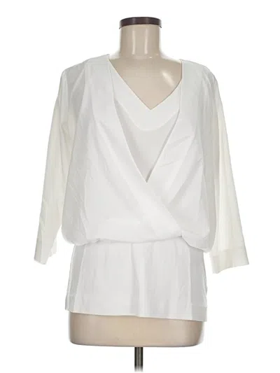 Pre-owned Cabi 3/4 Sleeve Blouse In Ivory