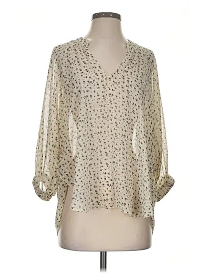 Pre-owned Cabi 3/4 Sleeve Blouse In Ivory