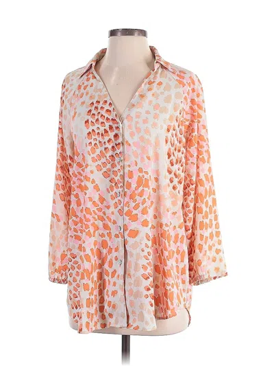 Pre-owned Cabi 3/4 Sleeve Blouse In Orange