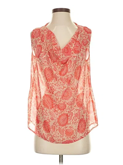 Pre-owned Cabi 3/4 Sleeve Blouse In Orange