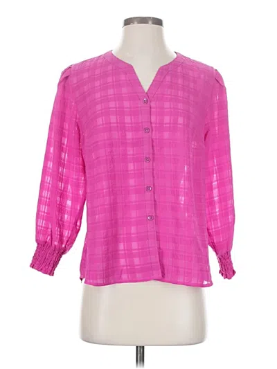 Pre-owned Cabi 3/4 Sleeve Blouse In Pink