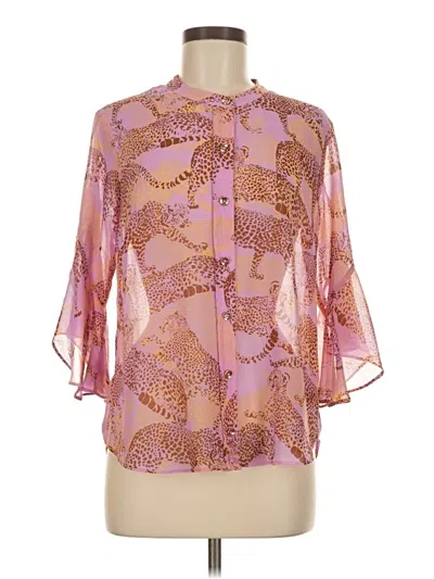 Pre-owned Cabi 3/4 Sleeve Blouse In Pink