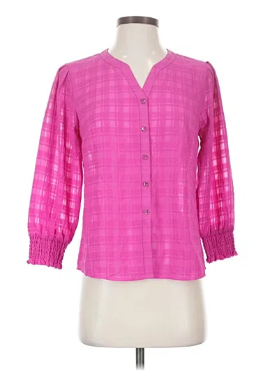 Pre-owned Cabi 3/4 Sleeve Blouse In Pink