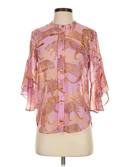 Pre-owned Cabi 3/4 Sleeve Blouse In Pink