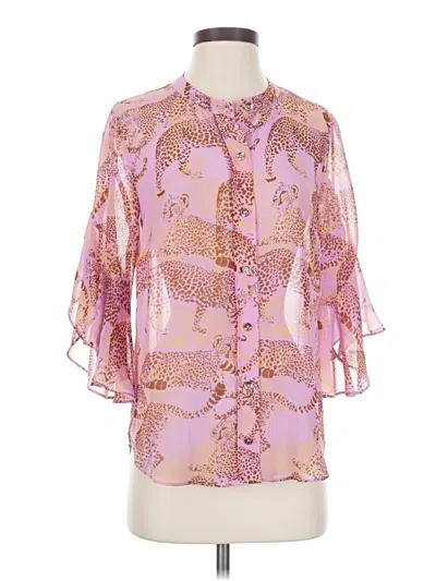 Pre-owned Cabi 3/4 Sleeve Blouse In Pink