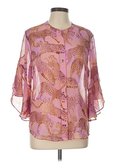 Pre-owned Cabi 3/4 Sleeve Blouse In Pink