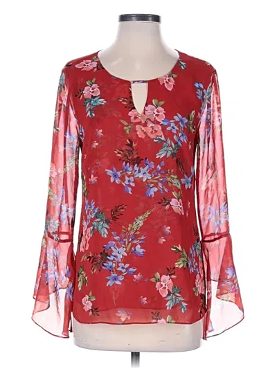 Pre-owned Cabi 3/4 Sleeve Blouse In Red