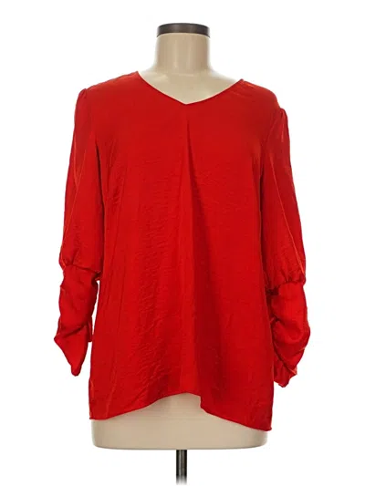 Pre-owned Cabi 3/4 Sleeve Blouse In Red