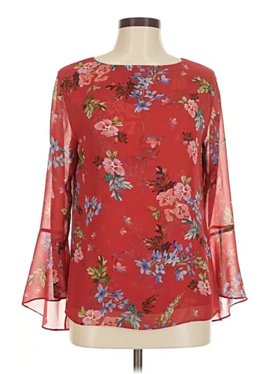 Pre-owned Cabi 3/4 Sleeve Blouse In Red