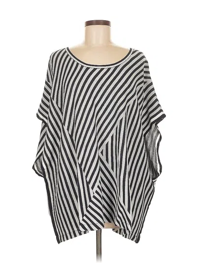 Pre-owned Cabi 3/4 Sleeve Blouse In Silver