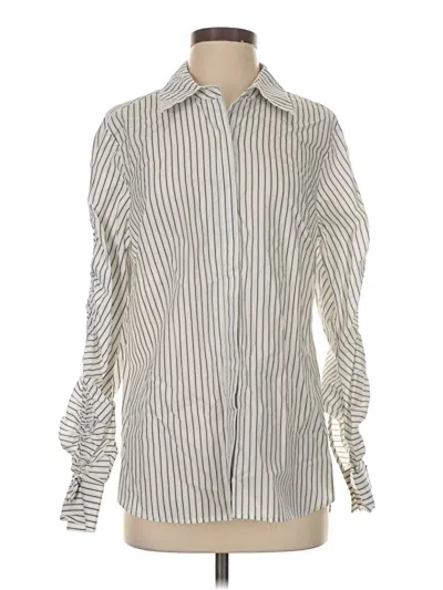 Pre-owned Cabi 3/4 Sleeve Blouse In Silver