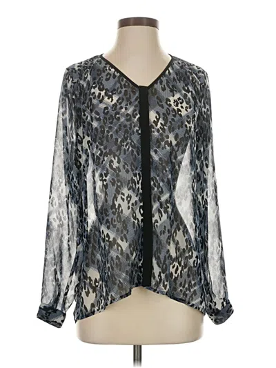 Pre-owned Cabi 3/4 Sleeve Blouse In Silver