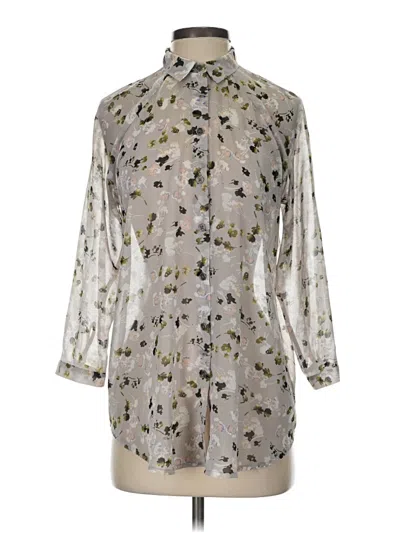 Pre-owned Cabi 3/4 Sleeve Blouse In Silver