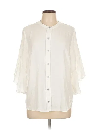 Pre-owned Cabi 3/4 Sleeve Blouse In White