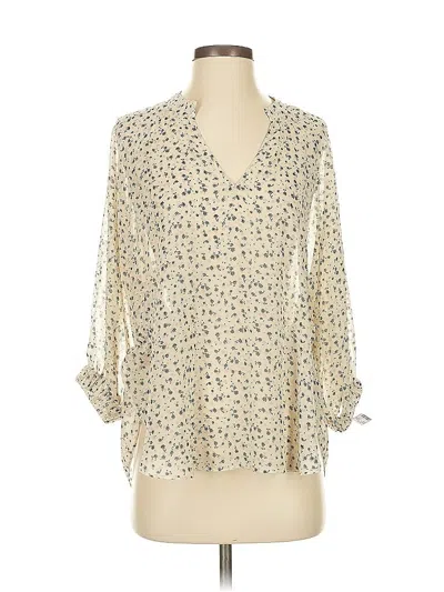 Pre-owned Cabi 3/4 Sleeve Blouse In White