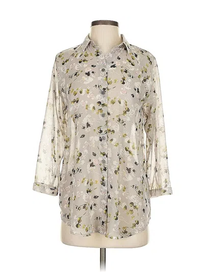 Pre-owned Cabi 3/4 Sleeve Blouse In White