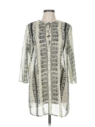 Pre-owned Cabi 3/4 Sleeve Blouse In White