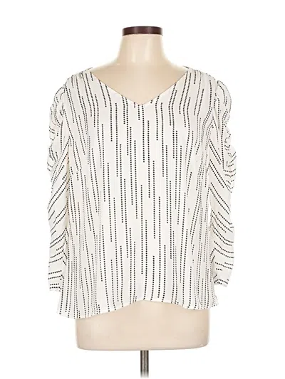 Pre-owned Cabi 3/4 Sleeve Blouse In White