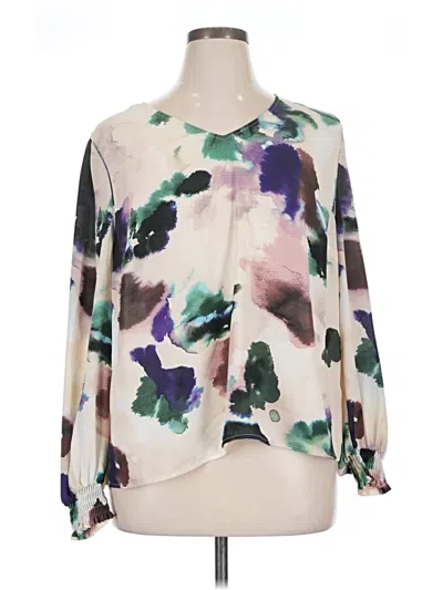 Pre-owned Cabi 3/4 Sleeve Blouse In White