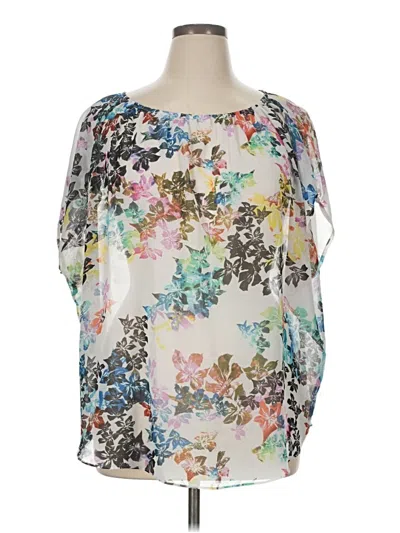 Pre-owned Cabi 3/4 Sleeve Blouse In White