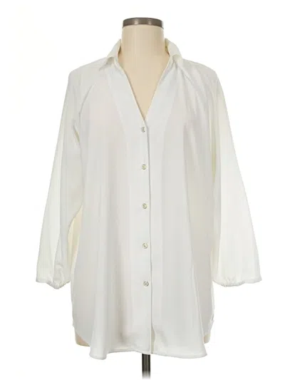 Pre-owned Cabi 3/4 Sleeve Blouse In White