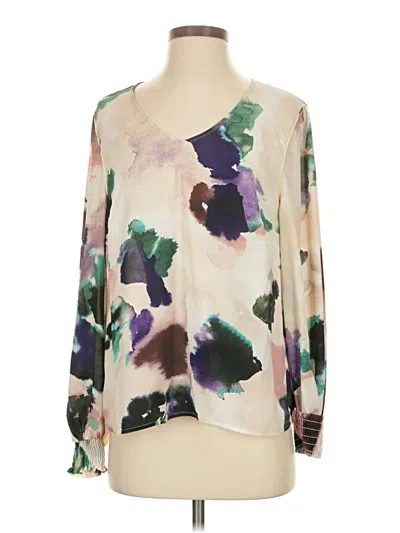 Pre-owned Cabi 3/4 Sleeve Blouse In White