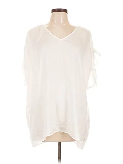 Pre-owned Cabi 3/4 Sleeve Blouse In White