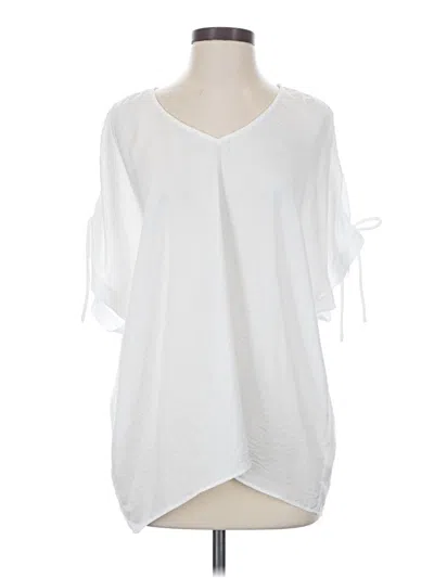 Pre-owned Cabi 3/4 Sleeve Blouse In White