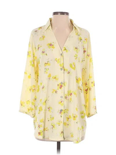 Pre-owned Cabi 3/4 Sleeve Blouse In Yellow
