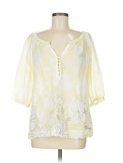 Pre-owned Cabi 3/4 Sleeve Blouse In Yellow