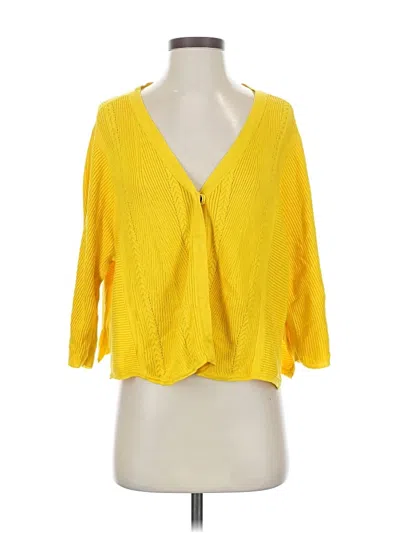 Pre-owned Cabi 3/4 Sleeve Blouse In Yellow