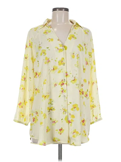 Pre-owned Cabi 3/4 Sleeve Blouse In Yellow