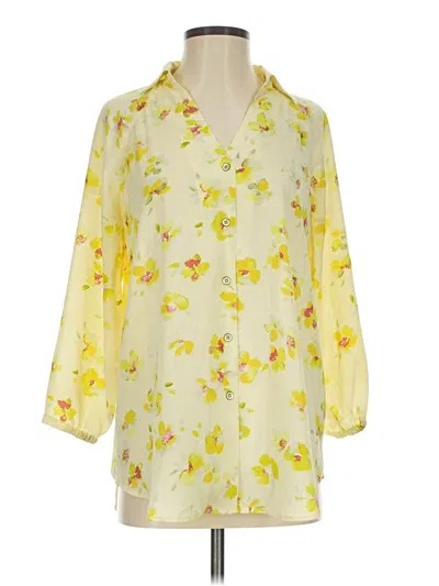Pre-owned Cabi 3/4 Sleeve Blouse In Yellow