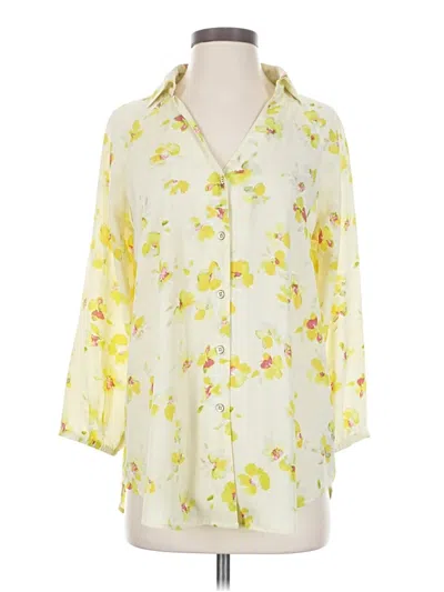 Pre-owned Cabi 3/4 Sleeve Blouse In Yellow