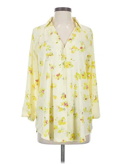 Pre-owned Cabi 3/4 Sleeve Blouse In Yellow